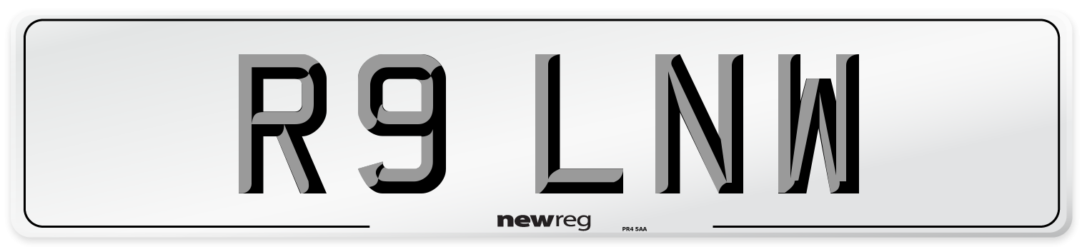 R9 LNW Number Plate from New Reg